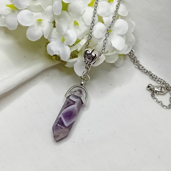 Purple Agate Necklace