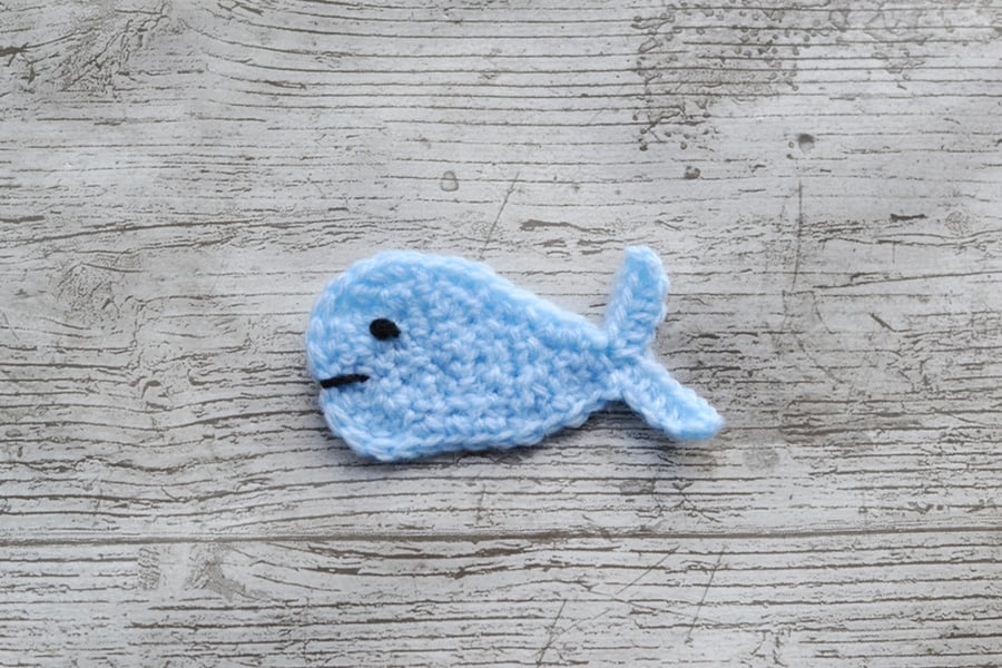 Whale Crochet Motif, Applique