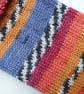 Hand-cranked Knitted Ribbed Wool Socks Size 6 to 7 Turnover Tops - Image 3