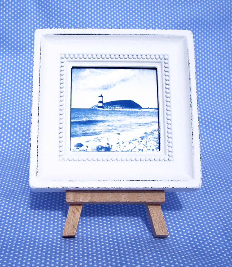 'Penmon', Anglesey Seascape, Original Blue Cyanotype, Vintage Style