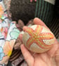 Starfish pointillism  abstract hand painted paperweight 