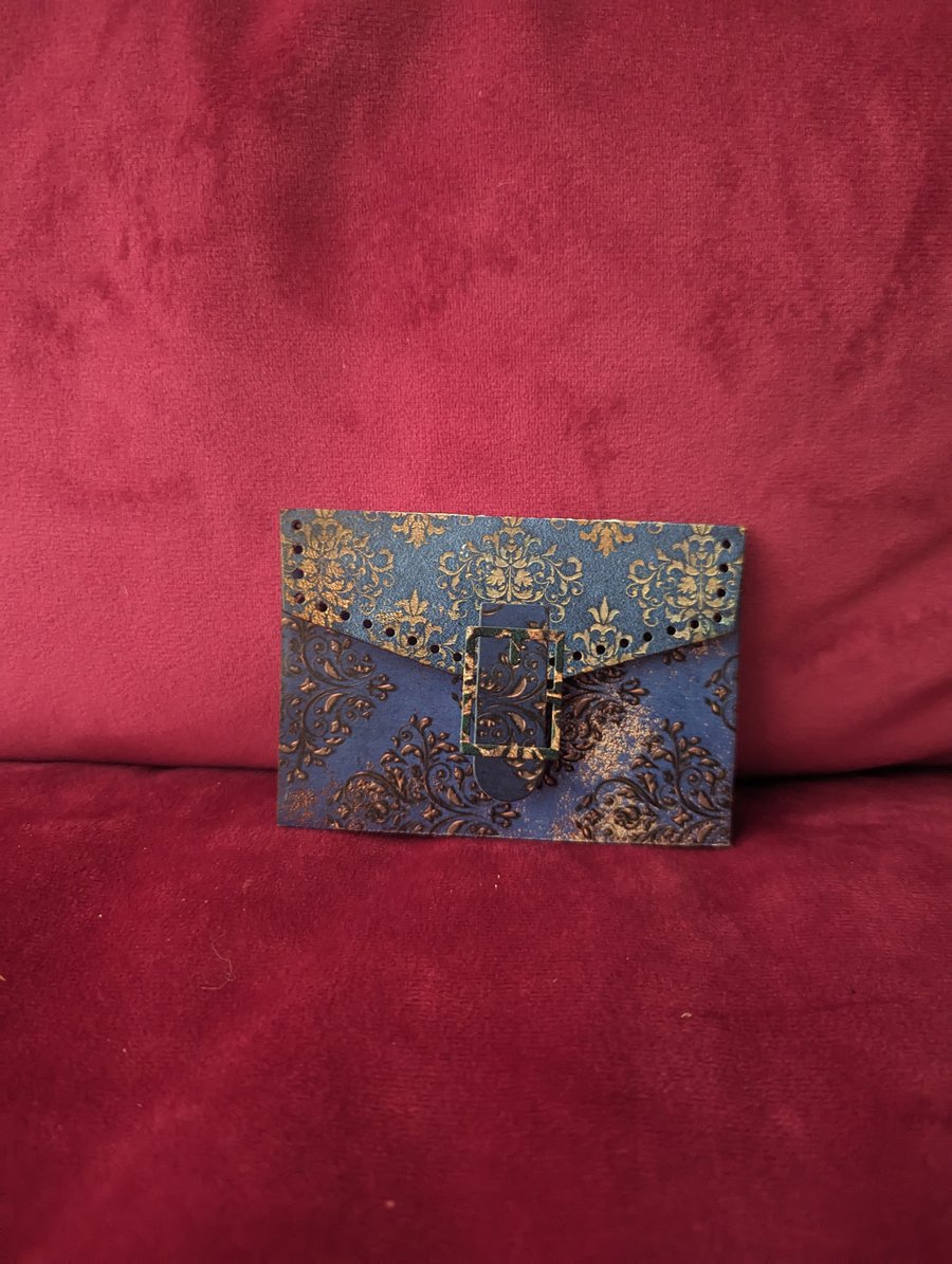 Blue Baroque Gift Card Holder