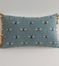 Sophie Allport Bees  Cushion Cover with Black  Pom Poms - Image 7