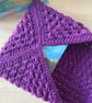 Granny Square Book Sleeve - Book Wrap -  Purple Crocheted Book Sleeve