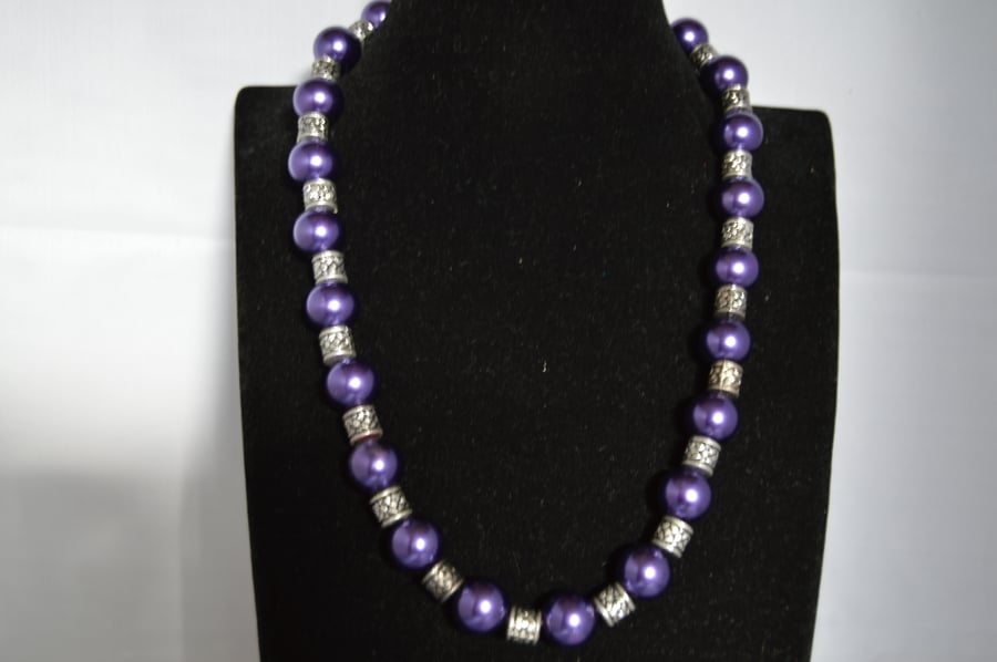 Purple and Silver Necklace