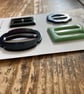 4 Vintage Small Buckles & Slides- Green Black and Blue - Image 3