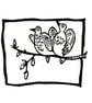 Roosting - hand printed bird lino print - Image 1