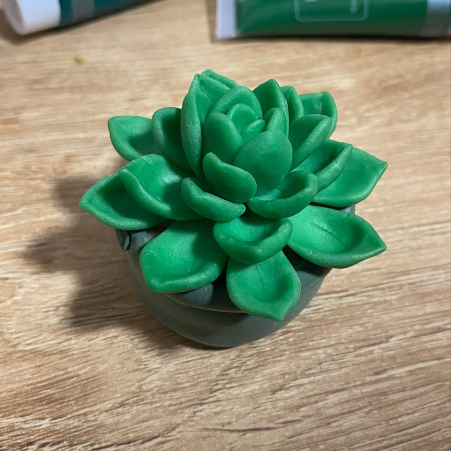 Handmade Clay Succulent Plant