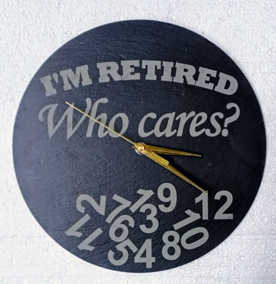 12" Funny Retirement Clock