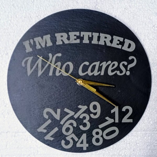12" Funny Retirement Clock