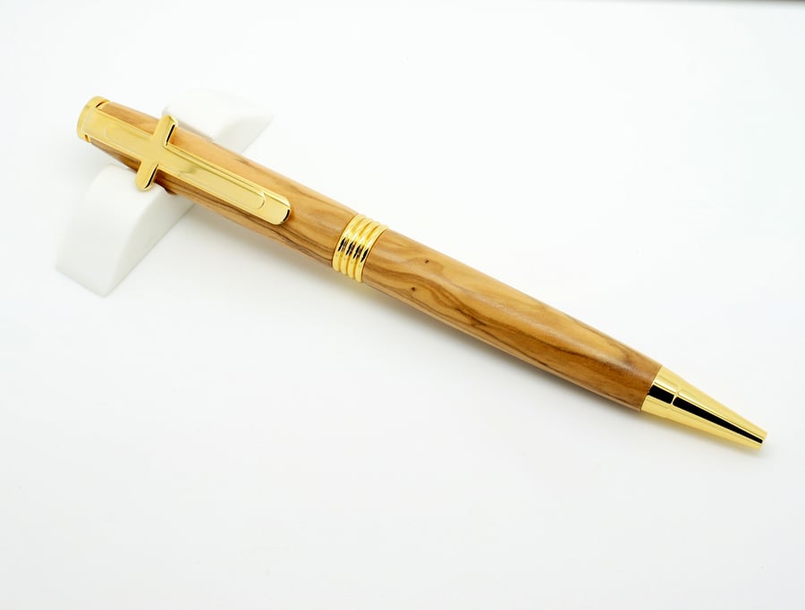 Cross pen in Bethlehem Olive