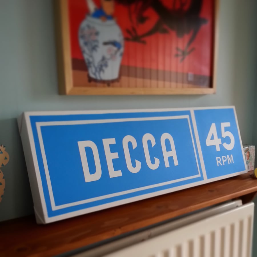 Decca Record Label Painting, Record Label, Music Inspired Painting, Vinyl Record