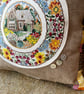 Autumn - rescued cross stitch and patchwork cushion - Image 3