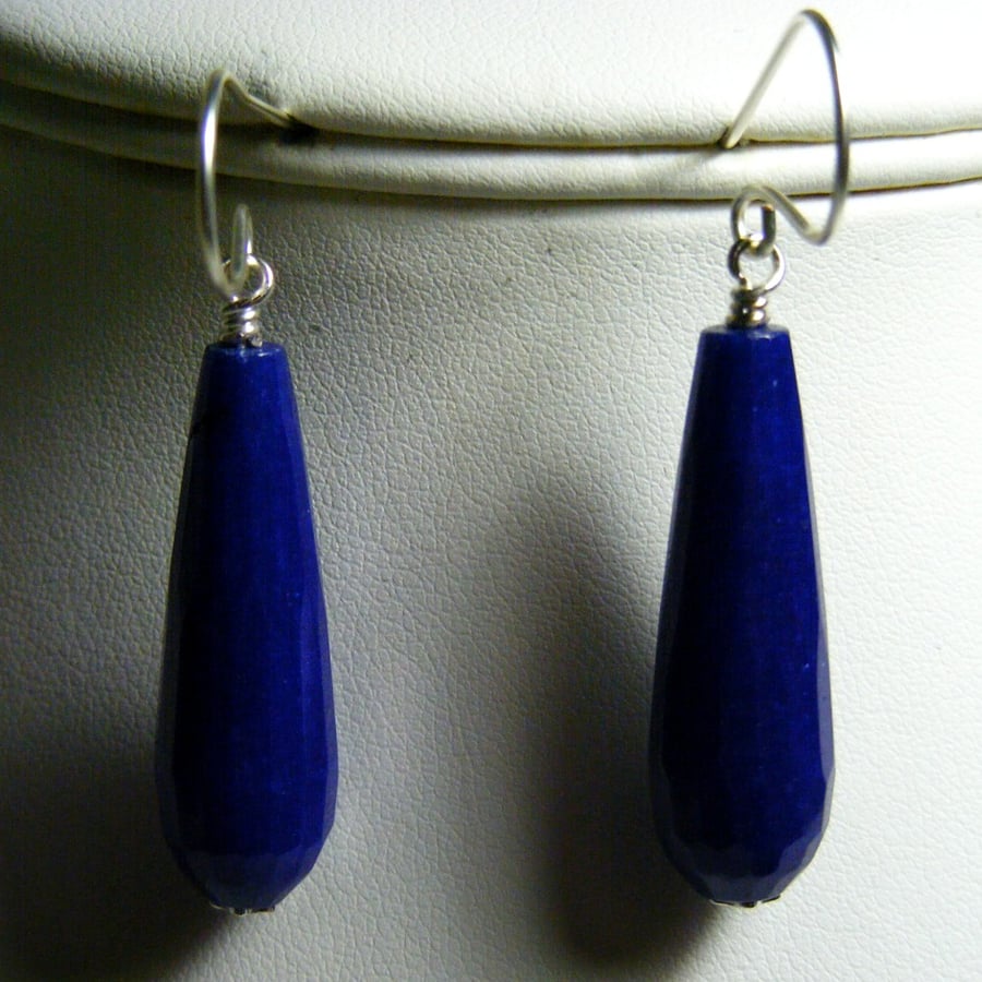 Blue Quartz Drop Earrings