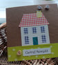 Summer Seconds Cartref Newydd Handmade Paper Patchwork Welsh Card 6" x 6" - Image 2