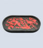 Black and Red Oval Decorative Dish - Catchall Valet Tray - Image 6