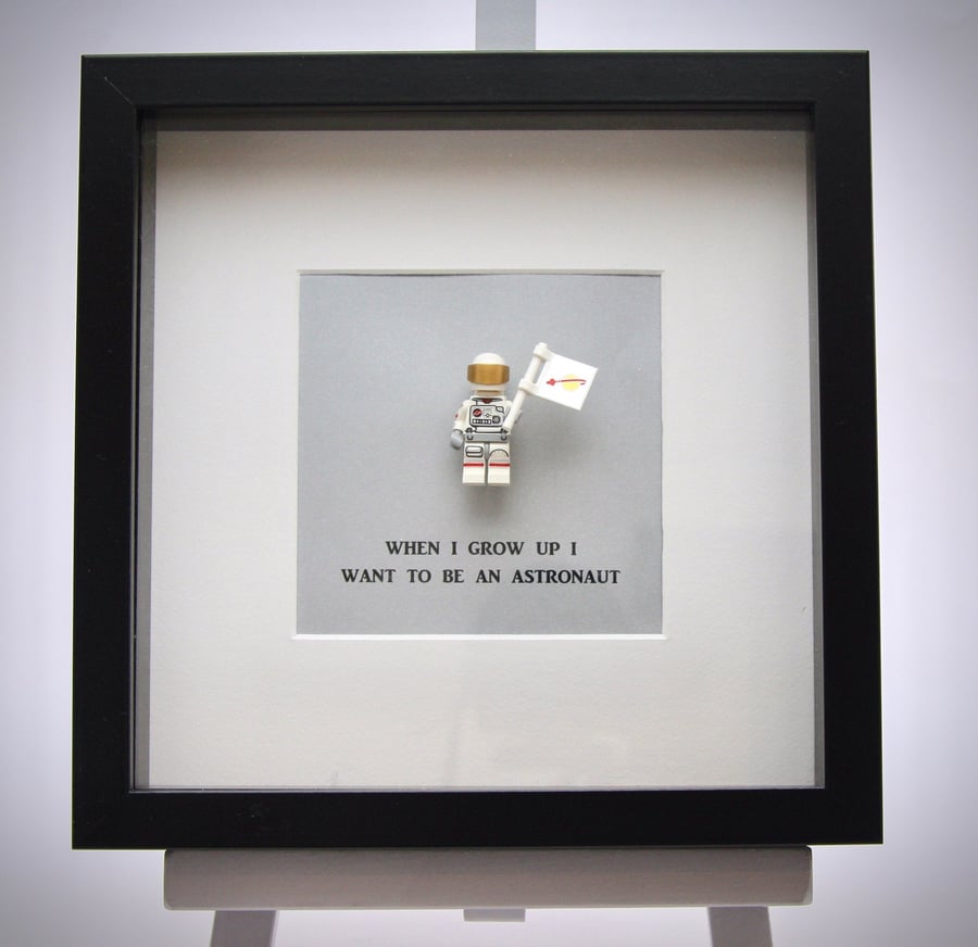 When I grow up I want to be an Astronaut mini Figure frame