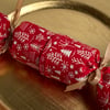 Pick and Mix Reusable Christmas Crackers. Red with 'scandi' trees.
