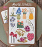 Stickers, Flower Sticker Sheet, Homebody, Introverts, Journalling, Scrapbooking,