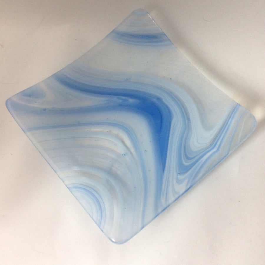 Patterned fused glass plate  (0523)