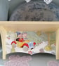 Wooden Wall Storage Shelf Made Using Vintage Noddy Design Retro Laura Ashley Pai - Image 6
