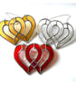 Entwined Heart Suncatcher Stained Glass Silver 25th Wedding 051 - Image 7