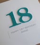 Handmade 30th birthday card - can be personalised with any age and message - Image 9