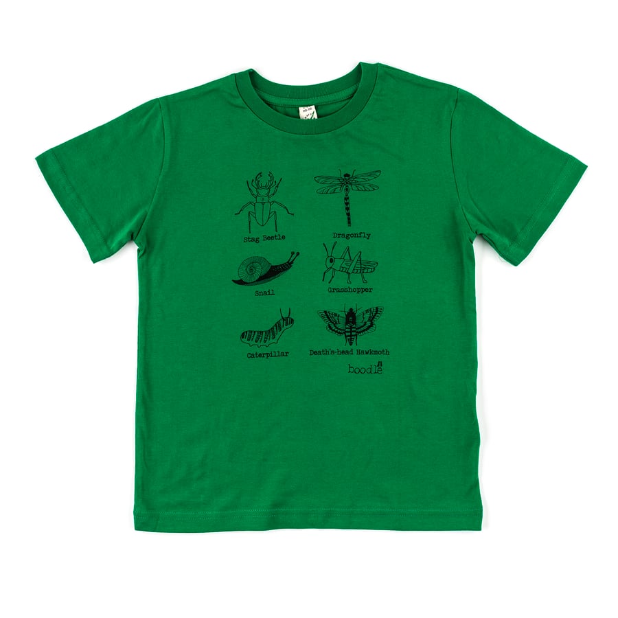 Creepy Crawly Organic Kids T-shirts