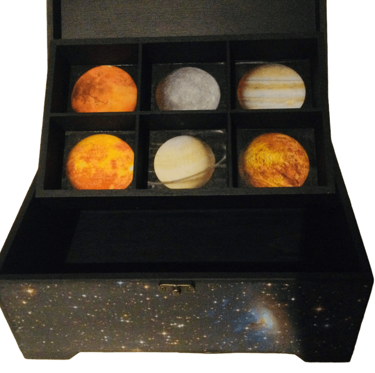 Solar system designed storage box with removabl... - Folksy