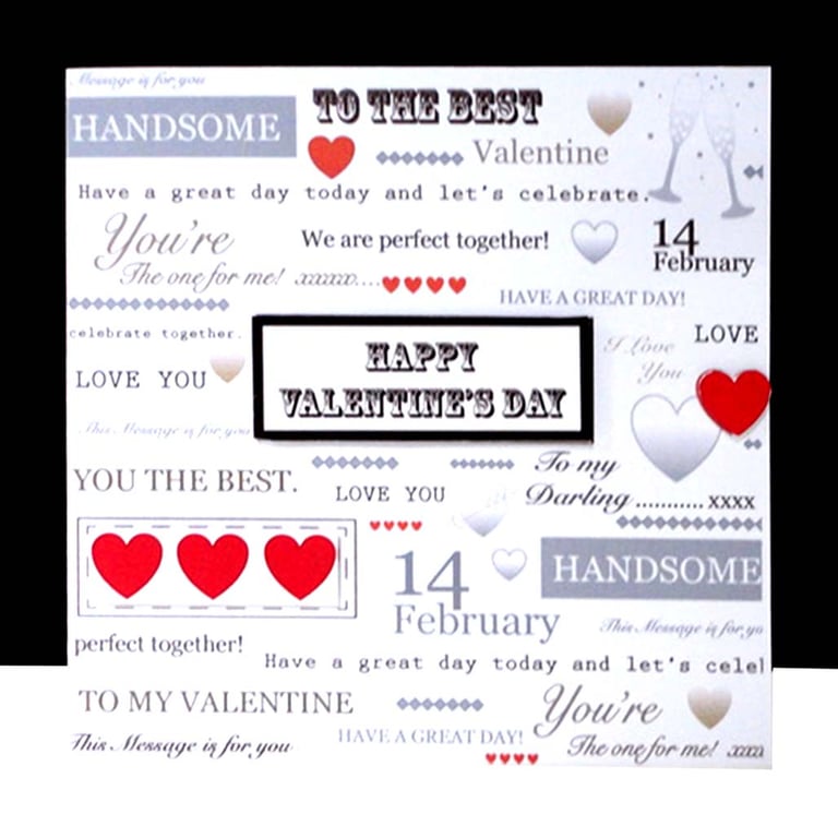 Happy Valentine’s Handsome - Handmade Card 