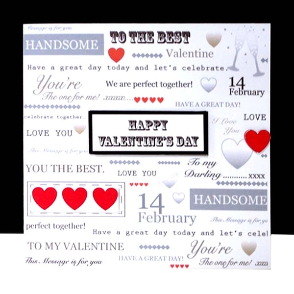 Happy Valentine’s Handsome - Handmade Card 
