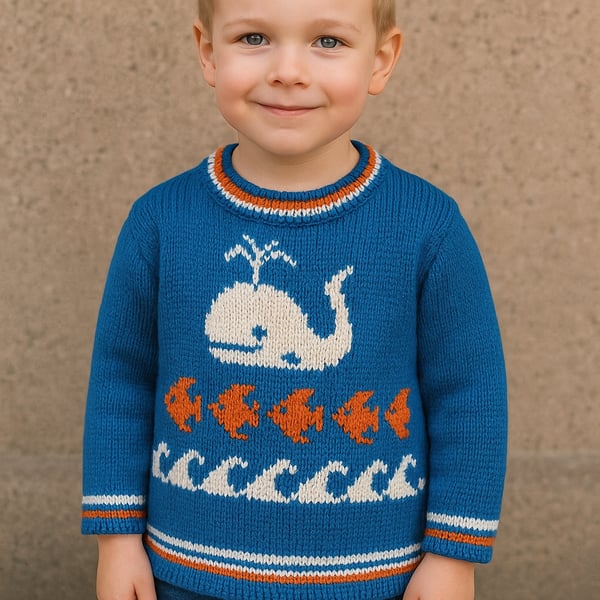Ocean Sweater.  Digital Knitting Pattern