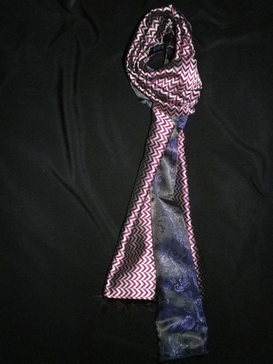 Reversible luxury pure silk scarf, 60x10", 150x25cm, great special gift...
