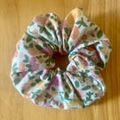 Pastel Floral Handmade Scrunchie Made from Upcycled Materials