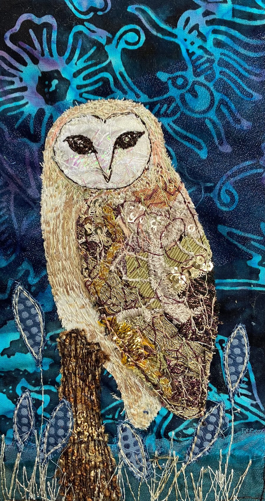 Barn owl original artwork.