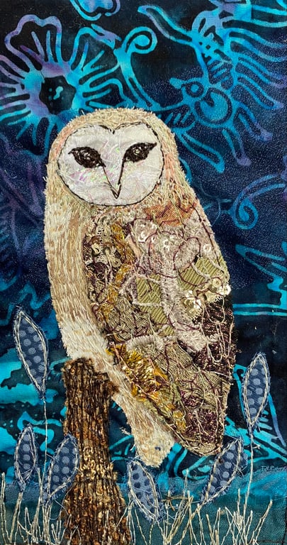 Barn owl original artwork.