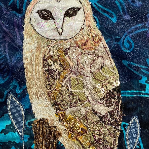 Barn owl original artwork.