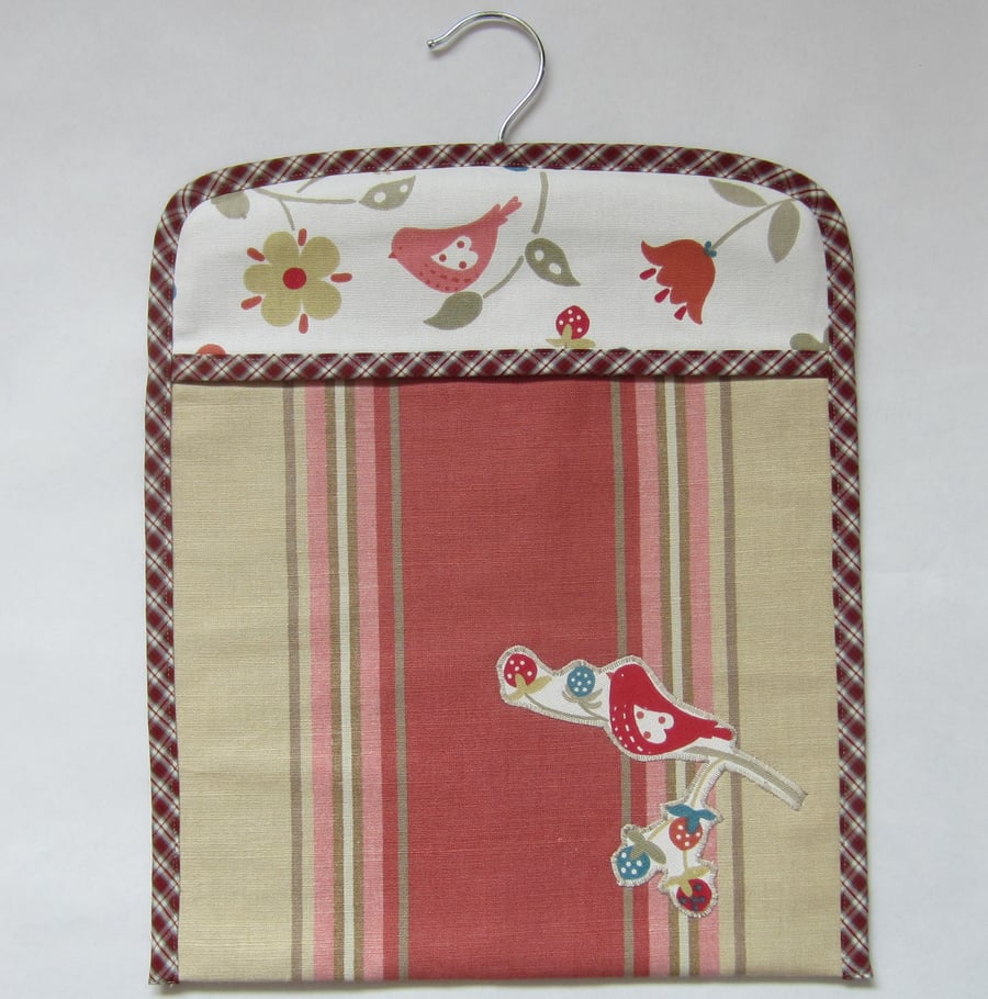 Pink Bird Peg Bag