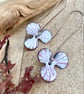Enamel orchid earrings - Image 5