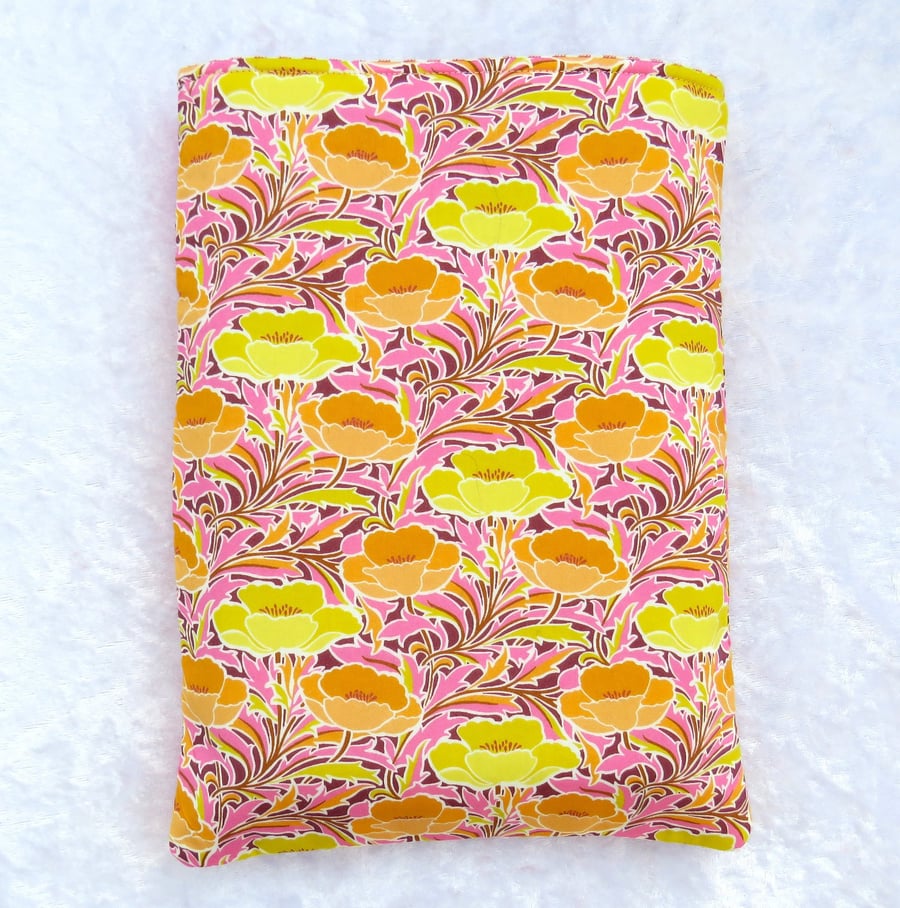 Liberty print Book sleeve: size medium, paperback cover