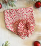 Fabric Hair Scrunchie - Handmade - Christmas Stars - Image 1