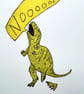 Dinosaur print - T-Rex print - Dinosaur gift - Dinosaur present - Fun print - Image 2