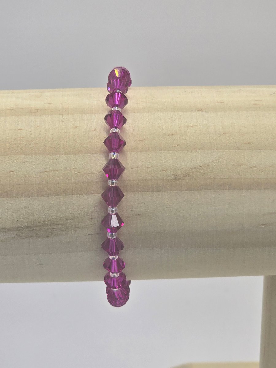 Preciosa Crystal Bracelet - Fuchsia