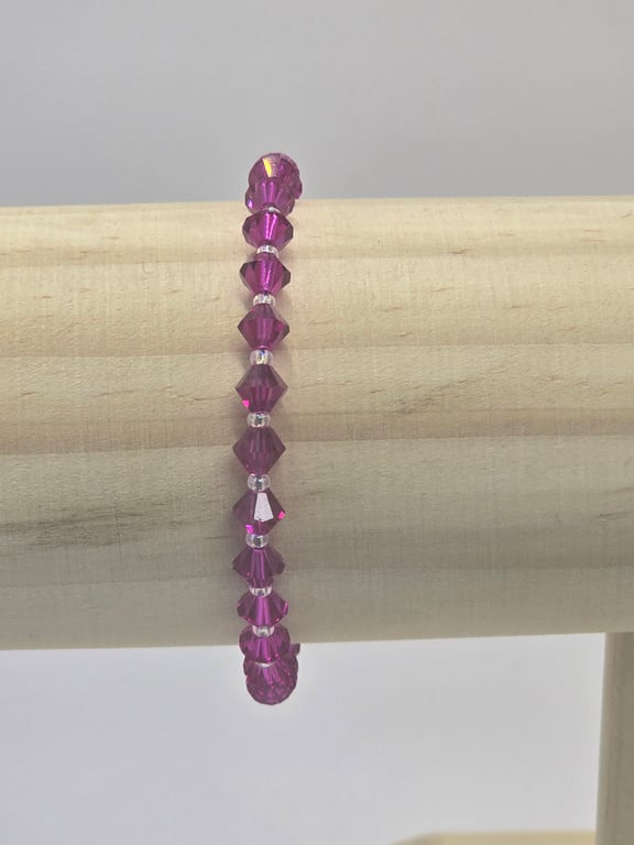 Preciosa Crystal Bracelet - Fuchsia