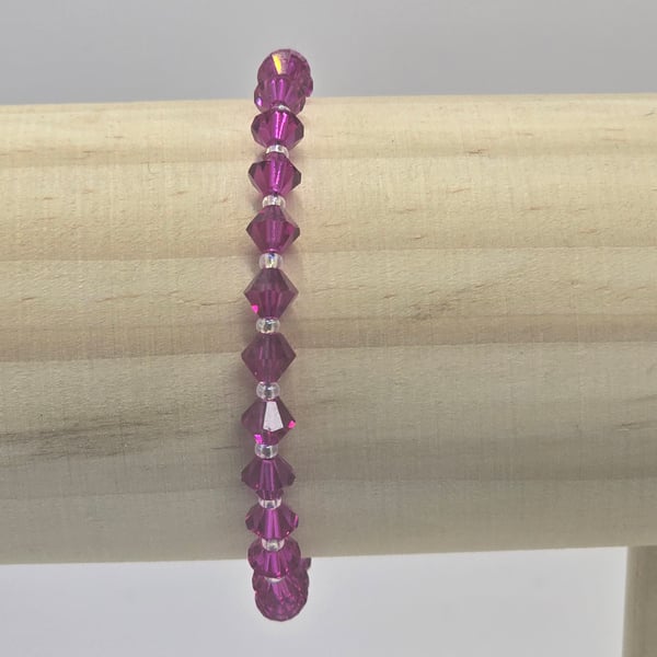 Preciosa Crystal Bracelet - Fuchsia