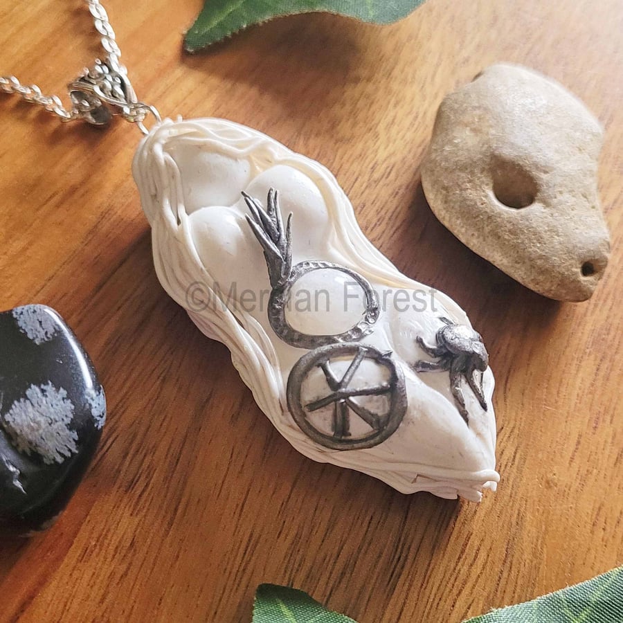 Arianrhod Goddess Pendant Necklace Handmade Pagan Jewellery Amulet Wiccan