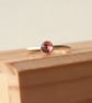 Tourmaline Pink Silver Stacking Ring, October Birthstone Ring - Image 2
