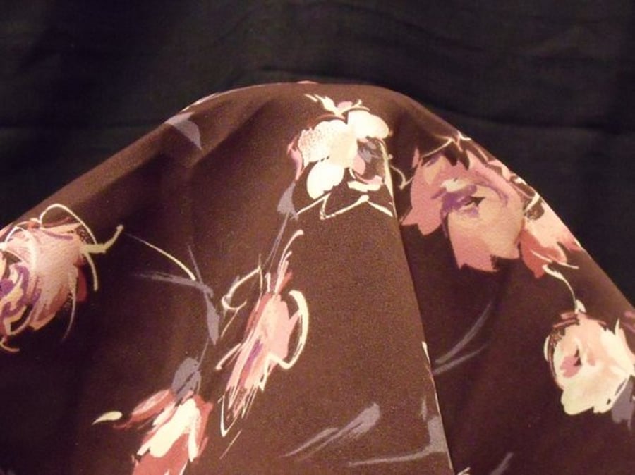 2 new remnants of aubergine floaty blouse fabric, 22 x 48 and 33 x 46"