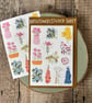 Flower Sticker Sheet, Monthly Birth Flowers, Soft Muted Stickers, Journalling
