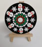 Hand painted Christmas mandala coaster - Image 1